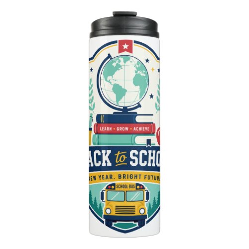 Back to School Badge Design Thermal Tumbler