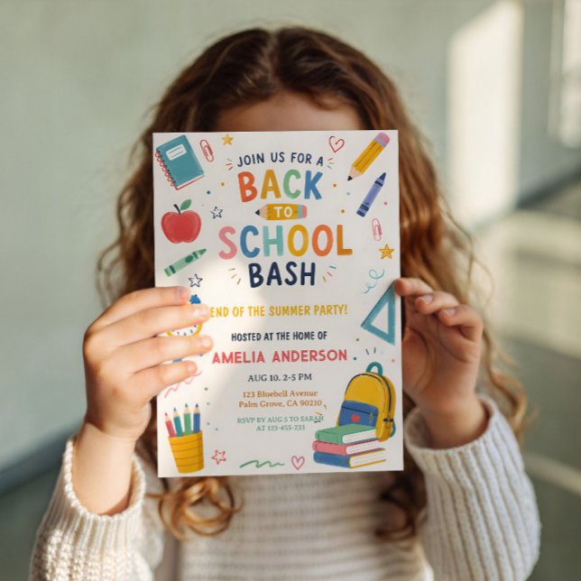Back to School Bash End summer Invitation (Creator Uploaded)