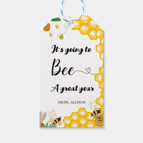 Back to school bee theme teacher gift  gift tags