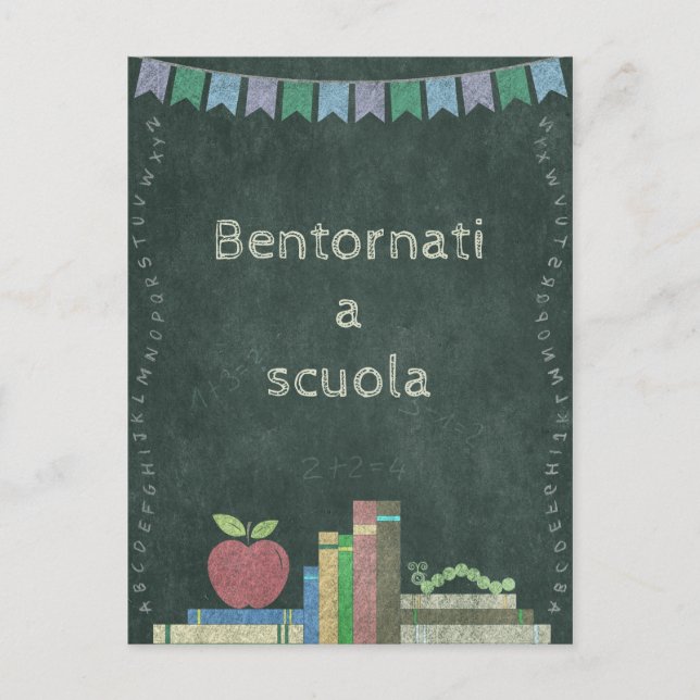 Back to school | Bentornati a scuola Postcard (Front)