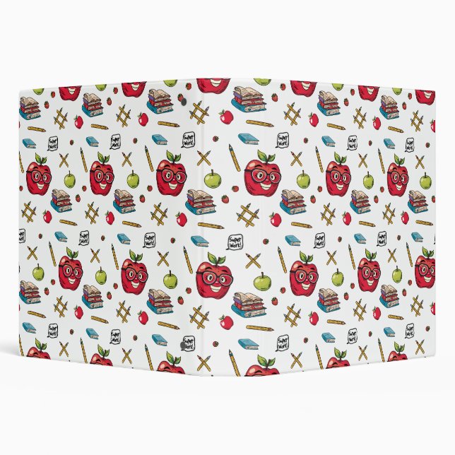 Back to School Binder: Fun and Colorful Designs 3 Ring Binder (Background)