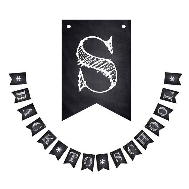 Back to School Blackboard Classroom Decoration Bunting Flags (Creator Uploaded)