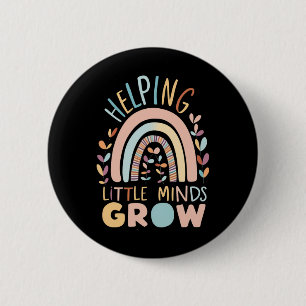 Back-to-school Boho Helping Little Minds Grow Teac Button