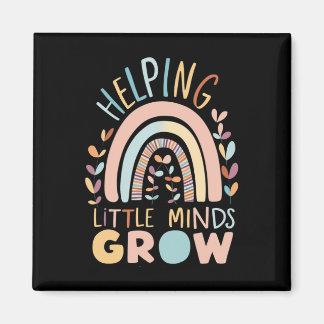 Back-to-school Boho Helping Little Minds Grow Teac Magnet