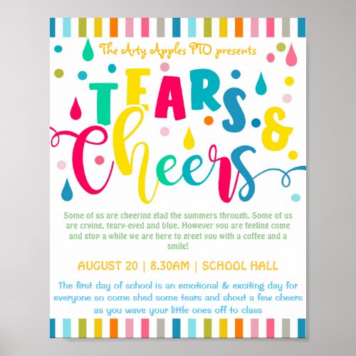 back to school boohoo breakfast tears and cheers poster