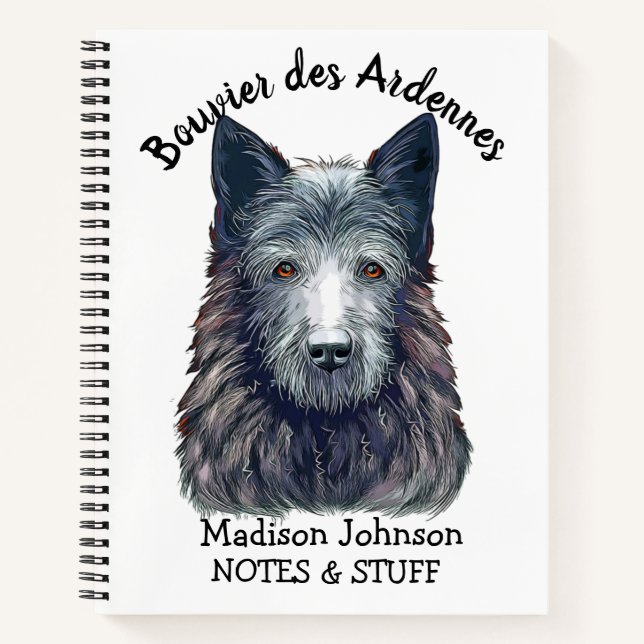 Back to school Bouvier des Ardennes notebook (Front)