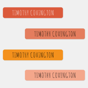 Back to School Boy and Girl Color Code Skinny Font Labels