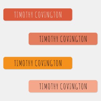 Back to School Boy and Girl Color Code Skinny Font Labels