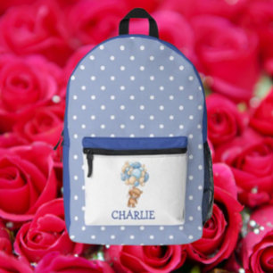 Back to school Boy Bear theme Printed Backpack