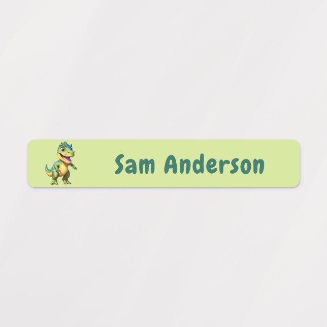 Back to School Boys Dinosaur Kids Name Labels (Design 4)