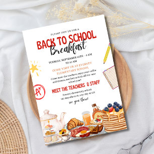 BACK to School Breakfast flyer, Meet The Teachers  Flyer