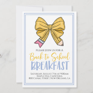 Back to School Breakfast Invitation