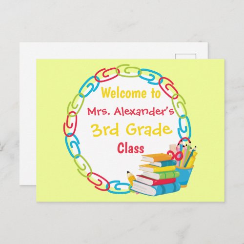 Back to School Bright Postcard