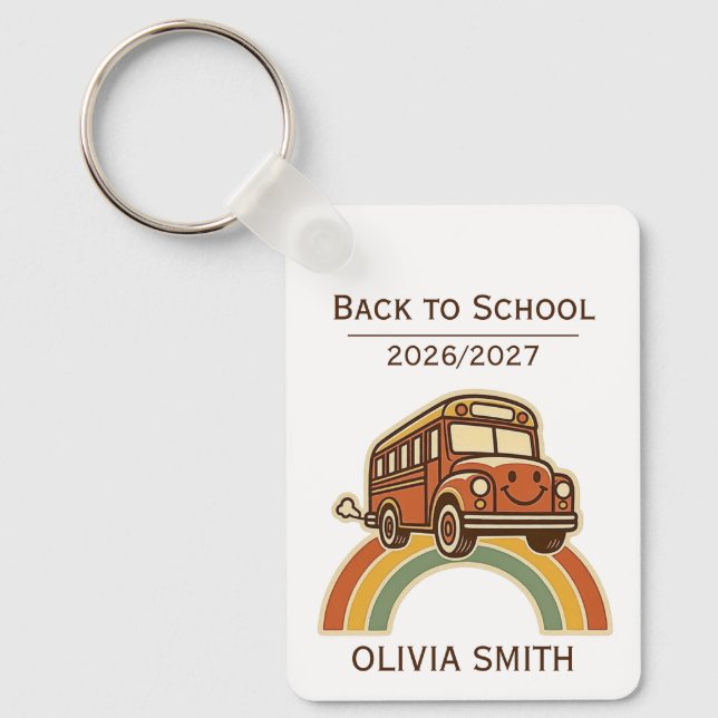 Back to School Bus Keychain (Front)