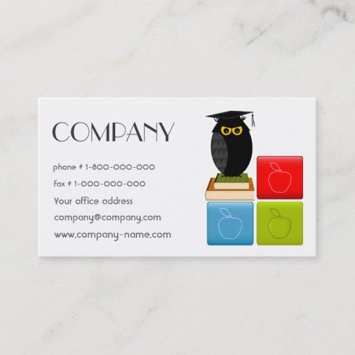 Customizable Back to School Business Card