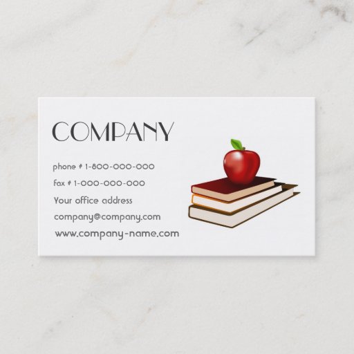 Customizable Back to School Business Card