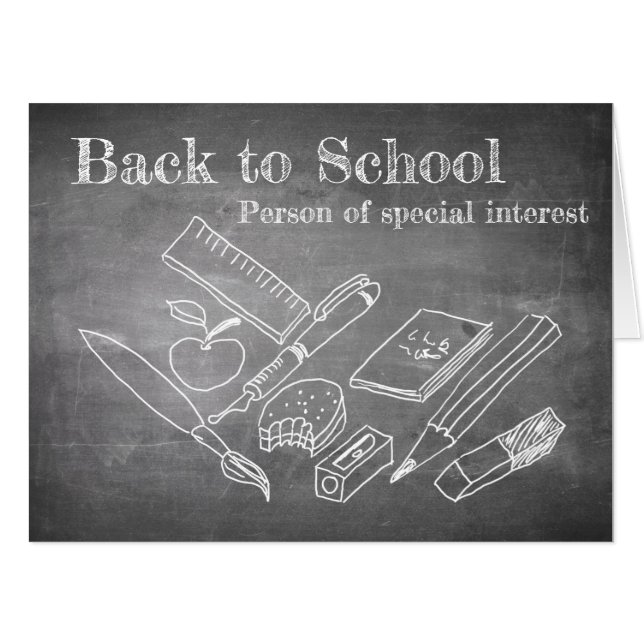 Back to School Card (Front Horizontal)