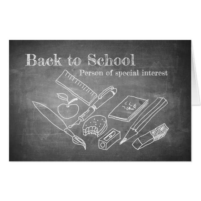 Back to School Card (Front Horizontal)
