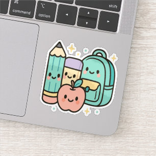 Back-to-School Cartoon Design Sticker