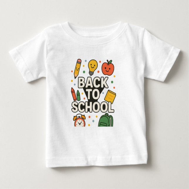 Back to School Cartoon Kids Shirt (Front)