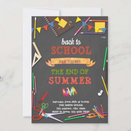 Back to school chalkboard card