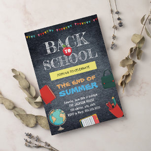 Back to school Chalkboard  Invitation