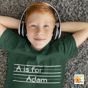 back to school chalkboard Personalized Alphabet T-Shirt