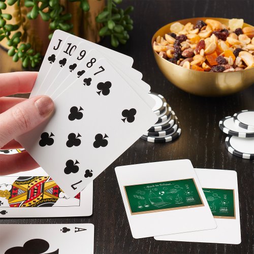 Back To School Chalkboard Playing Cards