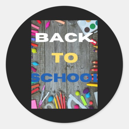 Back To School  Classic Round Sticker