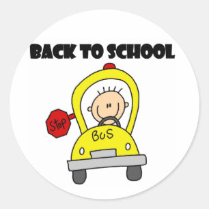 Back to School Classic Round Sticker