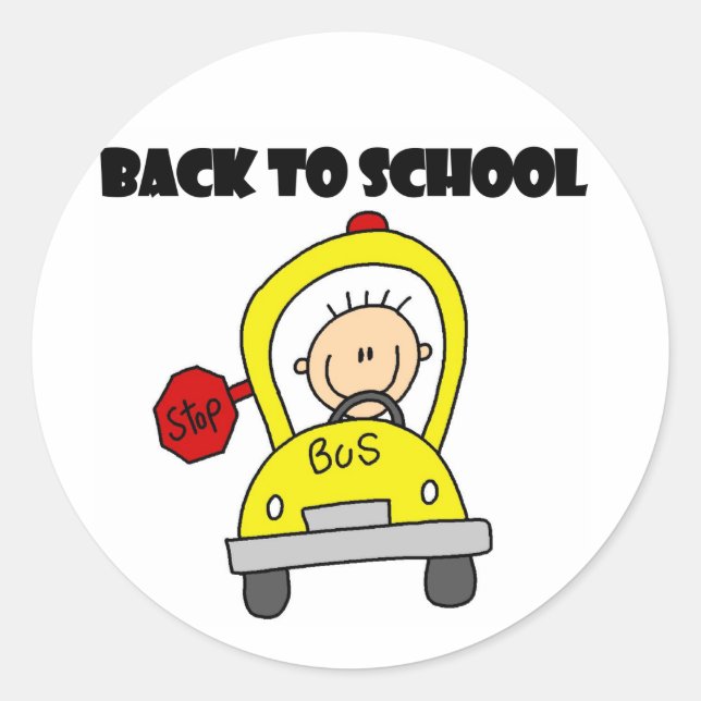 Back to School Classic Round Sticker (Front)