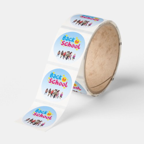 Back to School Classic Round Sticker