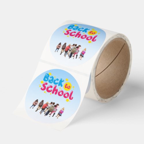 Back to School Classic Round Sticker