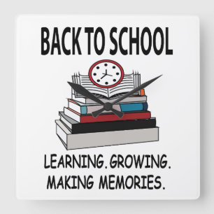 Back To School Classroom Decor Back To School Square Wall Clock