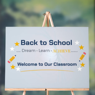 Back to School Classroom Sign   Acrylic Welcome Ar
