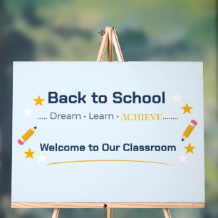 Back to School Classroom Sign   Acrylic Welcome Ar