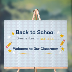 Back to School Classroom Sign Acrylic Welcome Ar