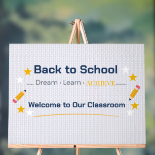 Back to School Classroom Sign Acrylic Welcome Ar