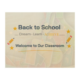 Back to School Classroom Sign Welcome Wall Art