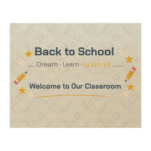 Back to School Classroom Sign   Welcome Wall Art