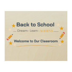 Back to School Classroom Sign   Welcome Wall Art