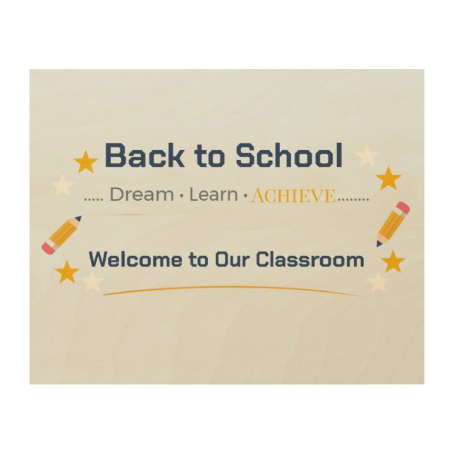 Back to School Classroom Sign | Welcome Wall Art (Front)