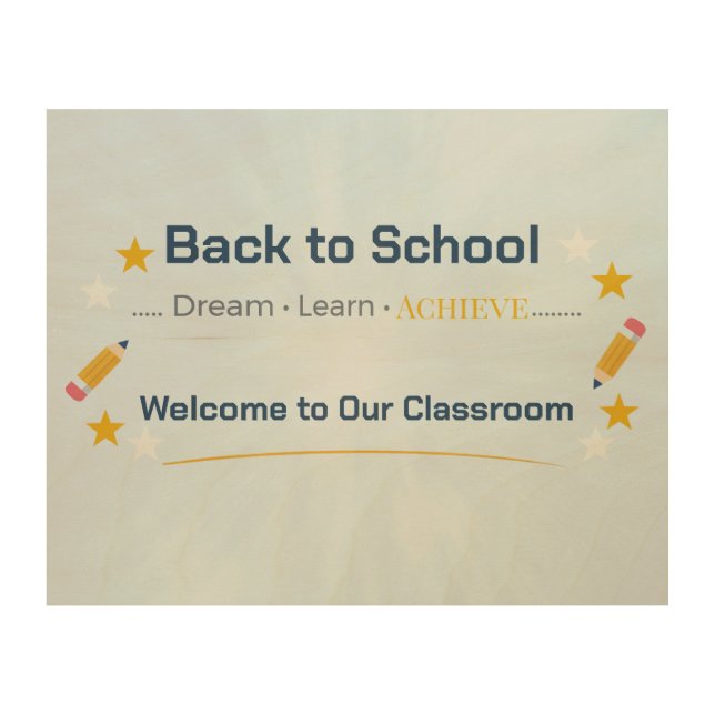 Back to School Classroom Sign | Welcome Wall Art (Front)