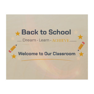 Back to School Classroom Sign   Welcome Wall Art