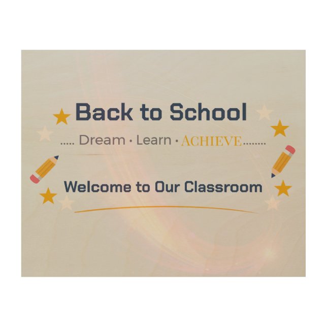 Back to School Classroom Sign | Welcome Wall Art (Front)