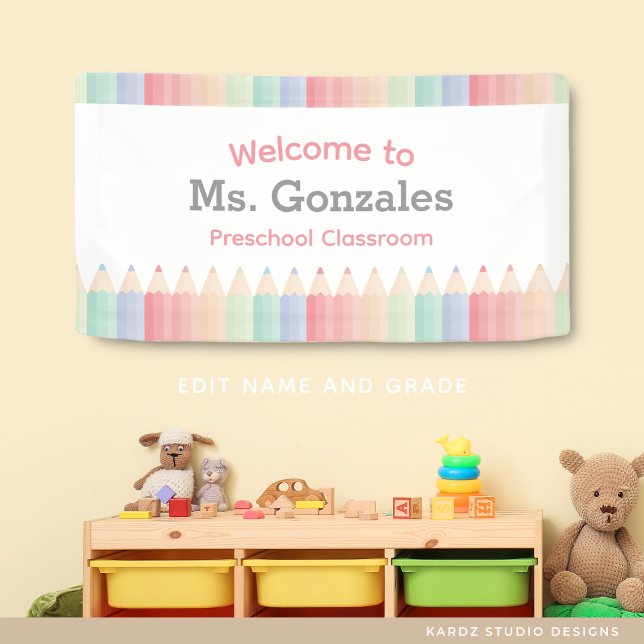  Back to School Classroom Welcome Banner (Personalize and choose size before checkout. Design does not adapt to all sizes. Send message if not)