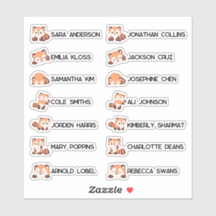 Back to School - Clever Foxes Name Stickers