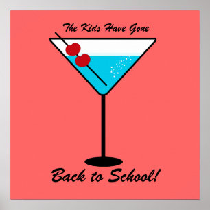 Back to School Cocktail Poster by SRF
