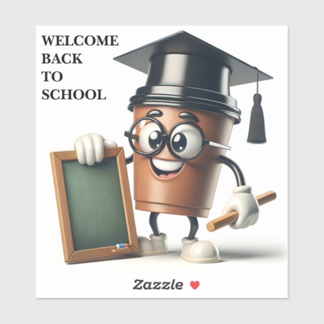 Back to School Coffee Cup Stickers (Sheet)