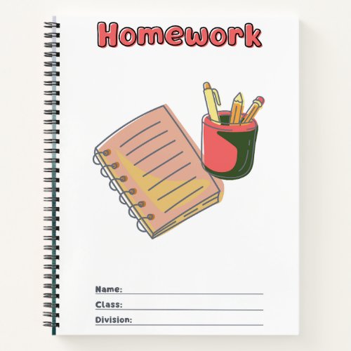 back to school college homework notebook